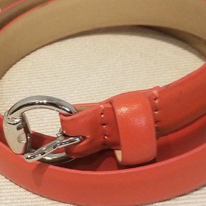 Banana Republic Orange + Silver Buckle Belt